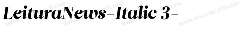LeituraNews-Italic 3字体转换